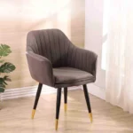 Lotus Fabric Arm Chair In Grey Colour