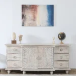 Solid Wood Sideboard in Farmhouse White finish