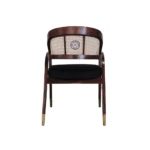 velora cane dining chair back view wooden cane back chair upholstered seat India