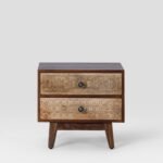 Madrid Handcarved Bedside Table in Mangowood