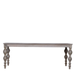 "Mango wood rectangle dining table with natural finish, ideal for modern and rustic interiors."