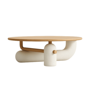 Side view of Neevi Wooden Coffee Table – Solid Mango Wood Furniture by Jodhpur Wood