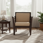 Deccan Royale Sheesham Wood 1 Seater Sofa – Front View