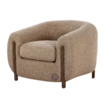 Opulence Wooden Sofa with Upholstery by Jodhpur Wood – Front View