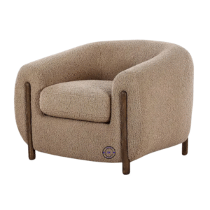 Opulence Wooden Sofa with Upholstery by Jodhpur Wood – Front View