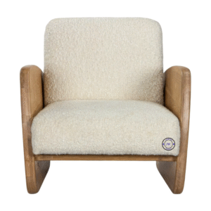 Elysian Wooden Sofa with Upholstery by Jodhpur Wood – Front View