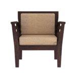 Deccan Royale Sheesham Wood 1 Seater Sofa – Front View