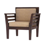 Deccan Royale Sheesham Wood 1 Seater Sofa – Side View