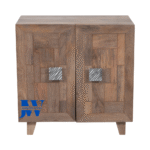 Jodhpur Wood Premium Designer Cabinet with 2 Doors – Front View | Solid Wood Furniture India