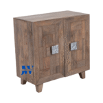 Jodhpur Wood Premium Designer Cabinet with 2 Doors – Side View | Premium Solid Wood Furniture India