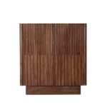 Stephanie Wooden Cabinet with 2 Designer Doors – Front View | Solid Acacia Wood Furniture India