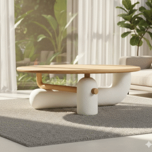 Neevi Wooden Coffee Table – Solid Mango Wood Coffee Table by Jodhpur Wood