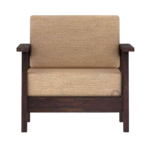 Naina Premium Sheesham Wood 1 Seater Sofa front view – handcrafted solid wood design