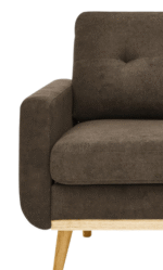Close-up of Nirvana Modern Upholstered 2-Seater Sofa – tufted back and premium fabric texture