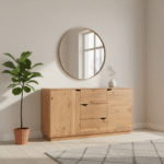 Arden Acacia Sideboard in modern living room – Jodhpur handcrafted furniture by Furn Hands of Artisan