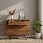 Classic Sheesham 3 Drawer Chest with one drawer open showing storage – handcrafted solid wood furniture from Jodhpur by Furn Hands of Artisan