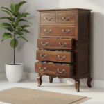 Classic Sheesham Heritage Drawer Chest with three drawers open – solid Sheesham wood storage furniture