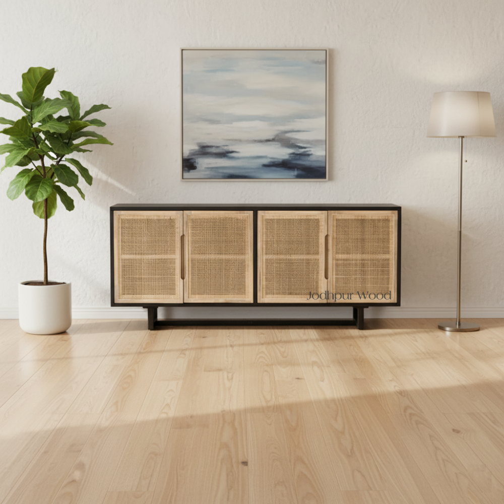 Kavya Cane Sideboard – Style That Completes Your Home Where Function Meets Art – The Heart of Your Living Space