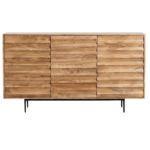 Front view of Navya Carved Sideboard handcrafted from Mango wood with floral carvings – Rajasthani Jodhpuri furniture