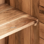 Close-up of hand-carved floral detailing on Navya Mango Wood Sideboard – Jodhpuri craftsmanship