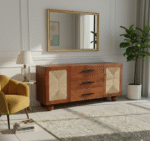 Side view of Rain Two Door Sideboard in natural home setting