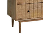 Close-up of Sitara Groove Solid Wood Chest drawer detail – handcrafted Mango wood furniture by Furn Hands of Artisan
