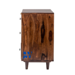 Tara Cane Wooden Sideboard – Solid Sheesham Wood Side Profile with Smooth Finish