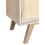 Close-up of Vicky Sideboard cane door texture – natural cane work on solid Mango wood handcrafted in Rajasthan
