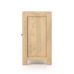 Side image of wooden sideboard with natural cane fitted 4 doors showing depth and craftsmanship