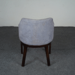 back view of modern fabric dining chair
