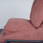 Bouclé fabric texture close-up on modern accent chair