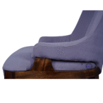 Velora dining chair side zoom fabric stitching wooden leg detail upholstered chair India