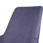 Velora dining chair fabric detail wooden legs close up premium upholstery stitching