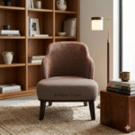 Lima wooden lounge chair in modern living room setting stylish accent chair India