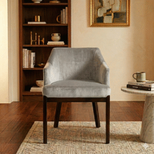 upholstered dining chair in modern dining room setting