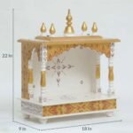 handmade wooden MDF temple dimensions 18x9x22 inches size chart